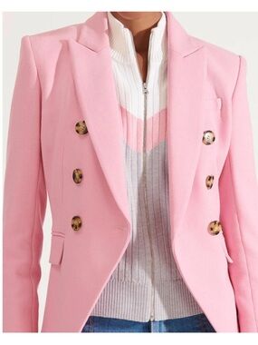 $698 Veronica Beard Bubblegum Pink Miller Dickey Jacket Size 4